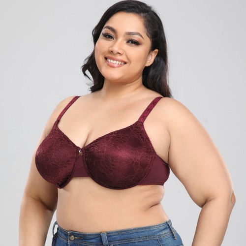 Plus Satin Underwire Bra